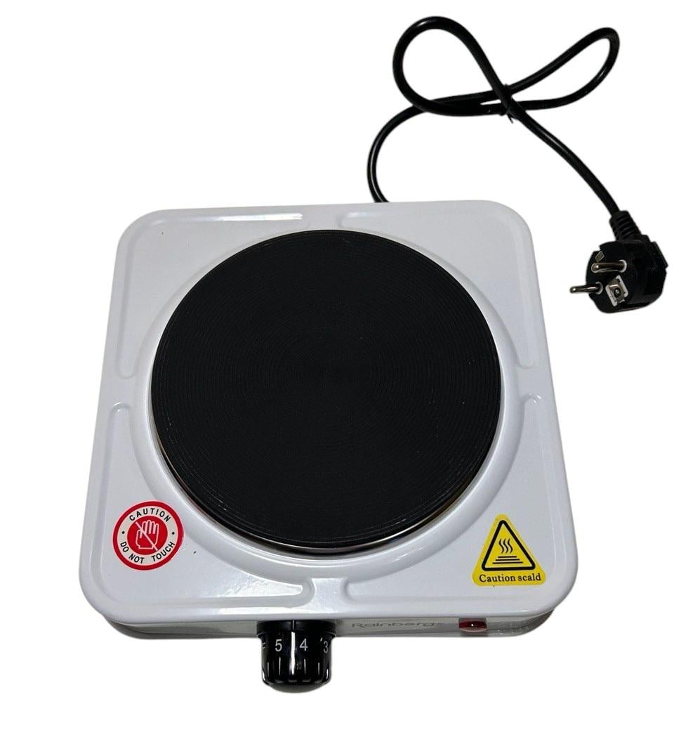 Настольная плита электрическая Rainberg RB-777 дисковая одноконфорочная Белый Настольная плита электрическая Rainberg RB-777 дисковая одноконфорочная Белый