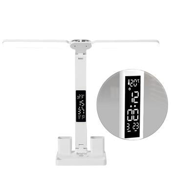 Лампа настольная с часами и аккумулятором 877 LED Белый (17016) - фото 3