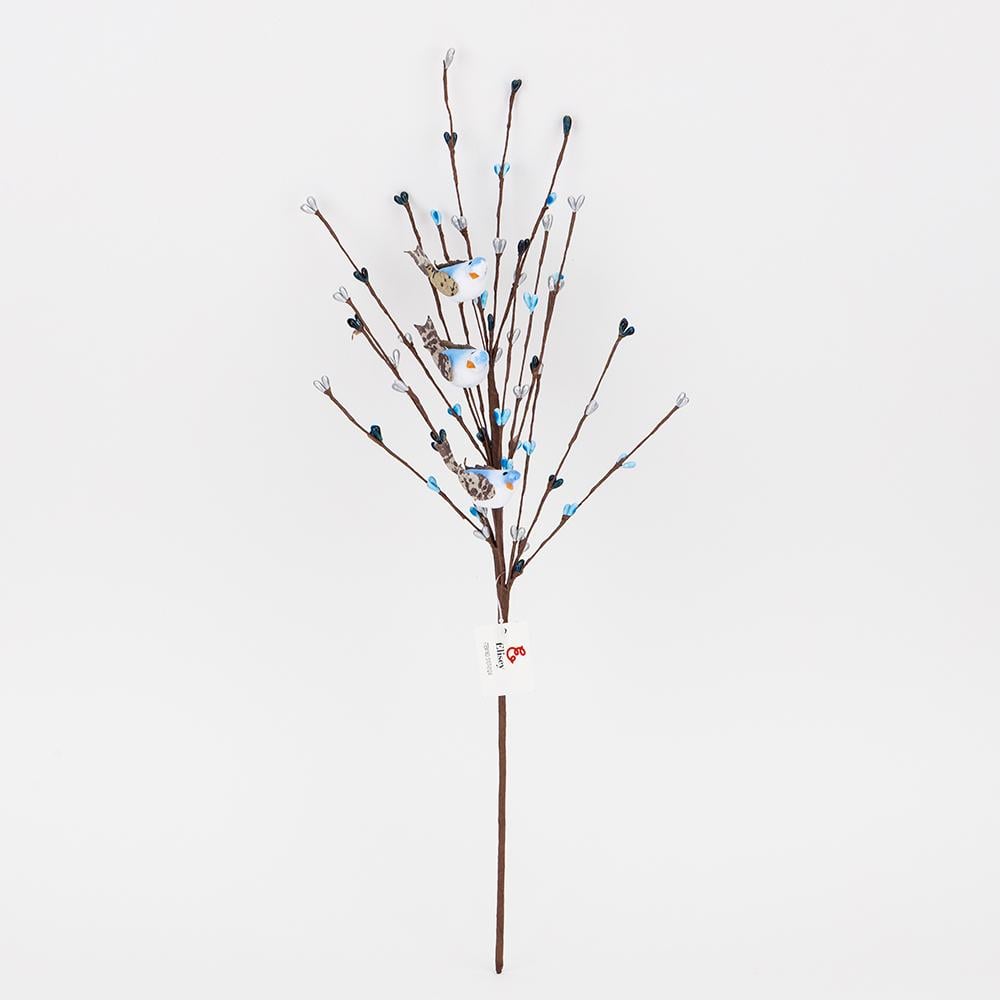 Декоративная веточка Птички 50 см (5107-012/4) Декоративная веточка Птички 50 см (5107-012/4)