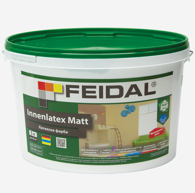 Фарба Feidal Innenlatex Matt тонована 5 л