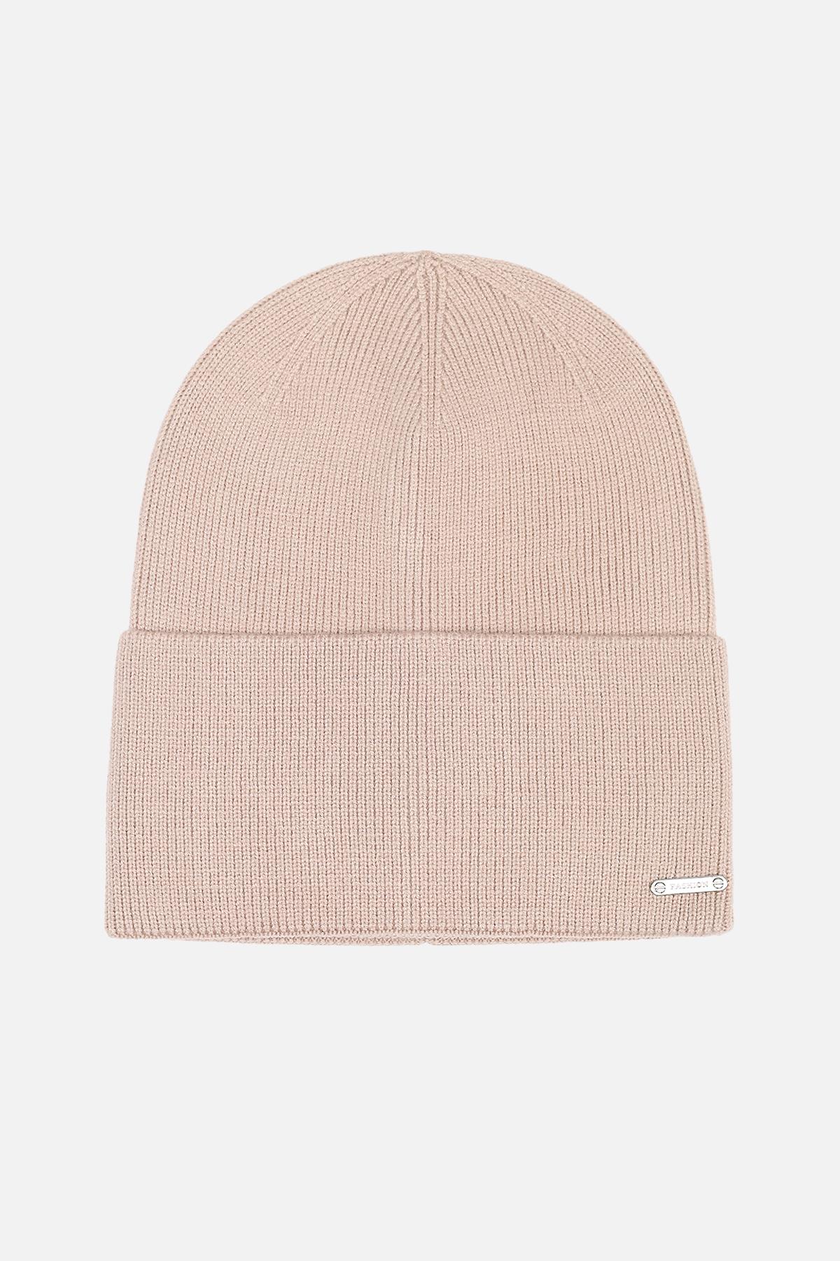 Шапка для девочки 54-56 см Бежевый (ЦБ-00282130)