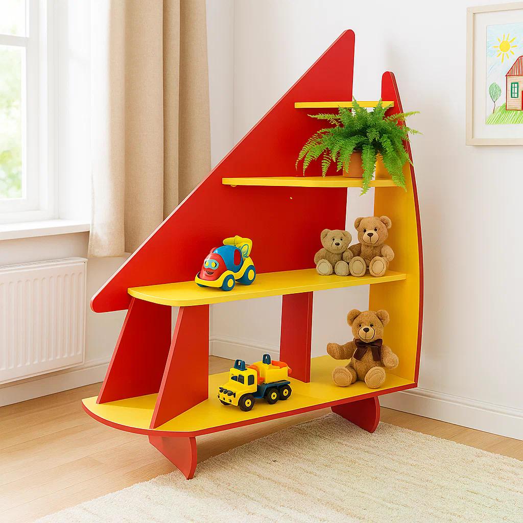 Игровая стенка Парус Design Service DS-573 1200x400x1480 мм Red/Yellow