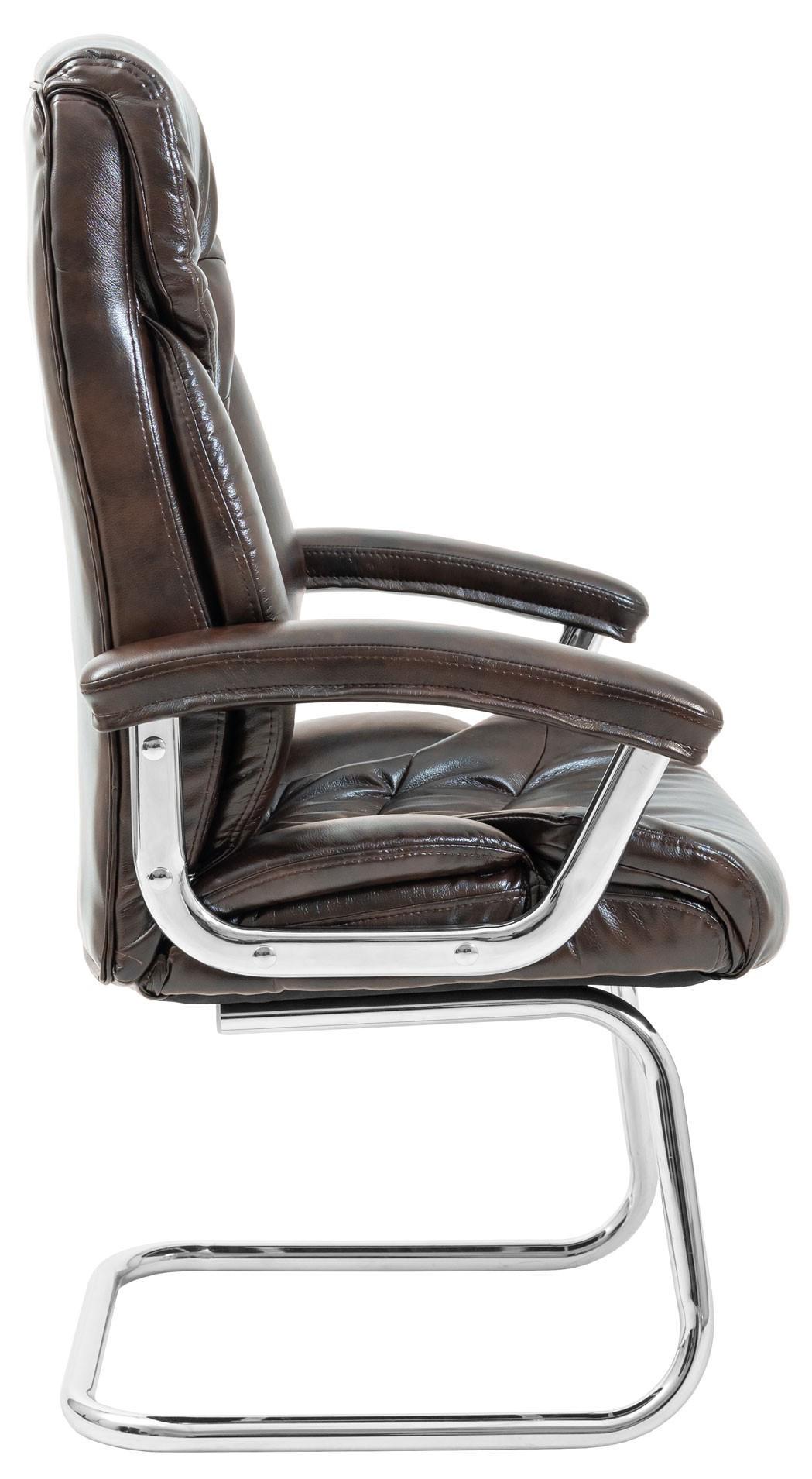 Кресло офисное компьютерное Cagliari Титан Dark Brown CF Хром Коричневый - фото 3