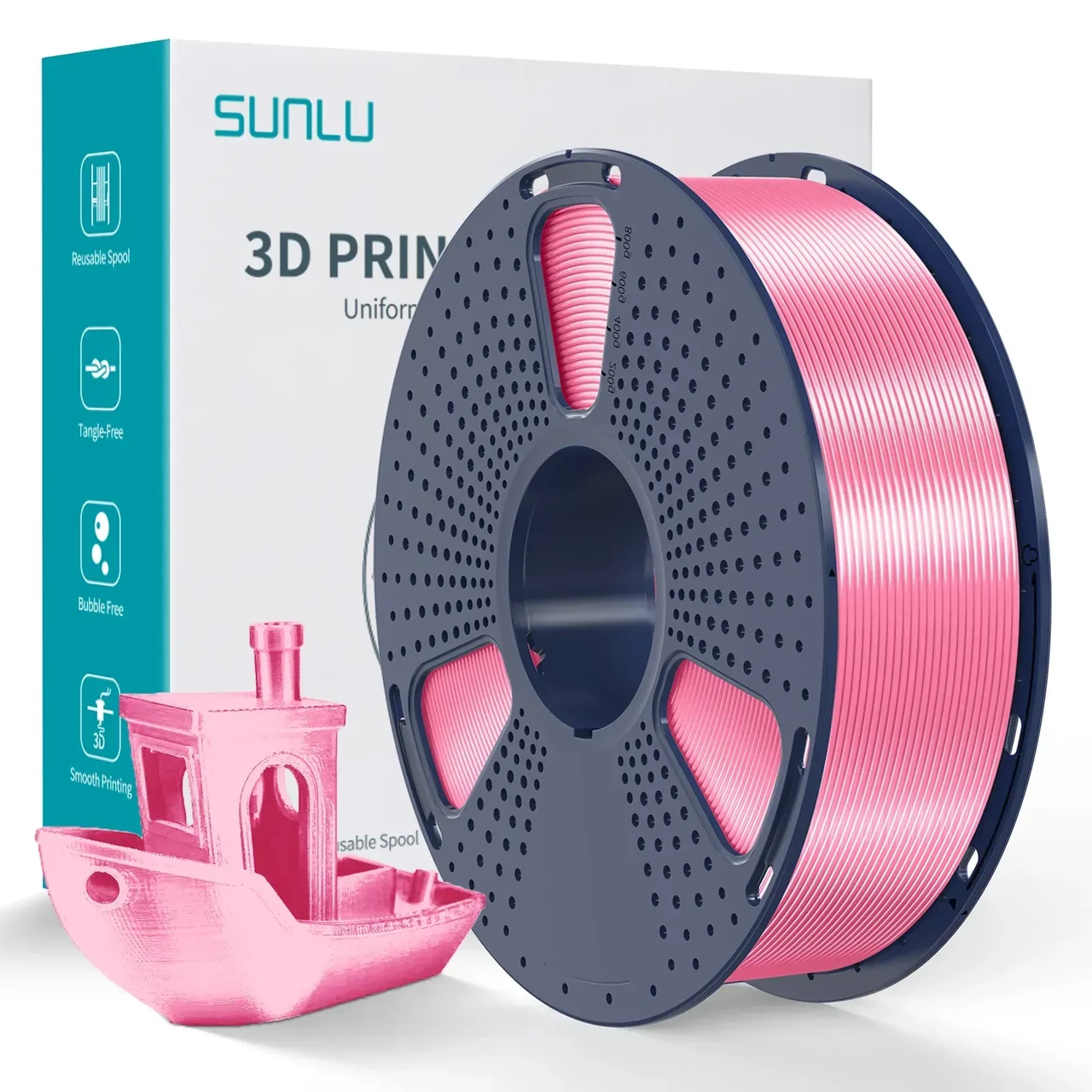 Пластик SUNLU Silk PLA Plus шелковая нить PLA+ 1 кг 1,75 мм Шелковый Розовый (33468376) Пластик SUNLU Silk PLA Plus шелковая нить PLA+ 1 кг 1,75 мм Шелковый Розовый (33468376)