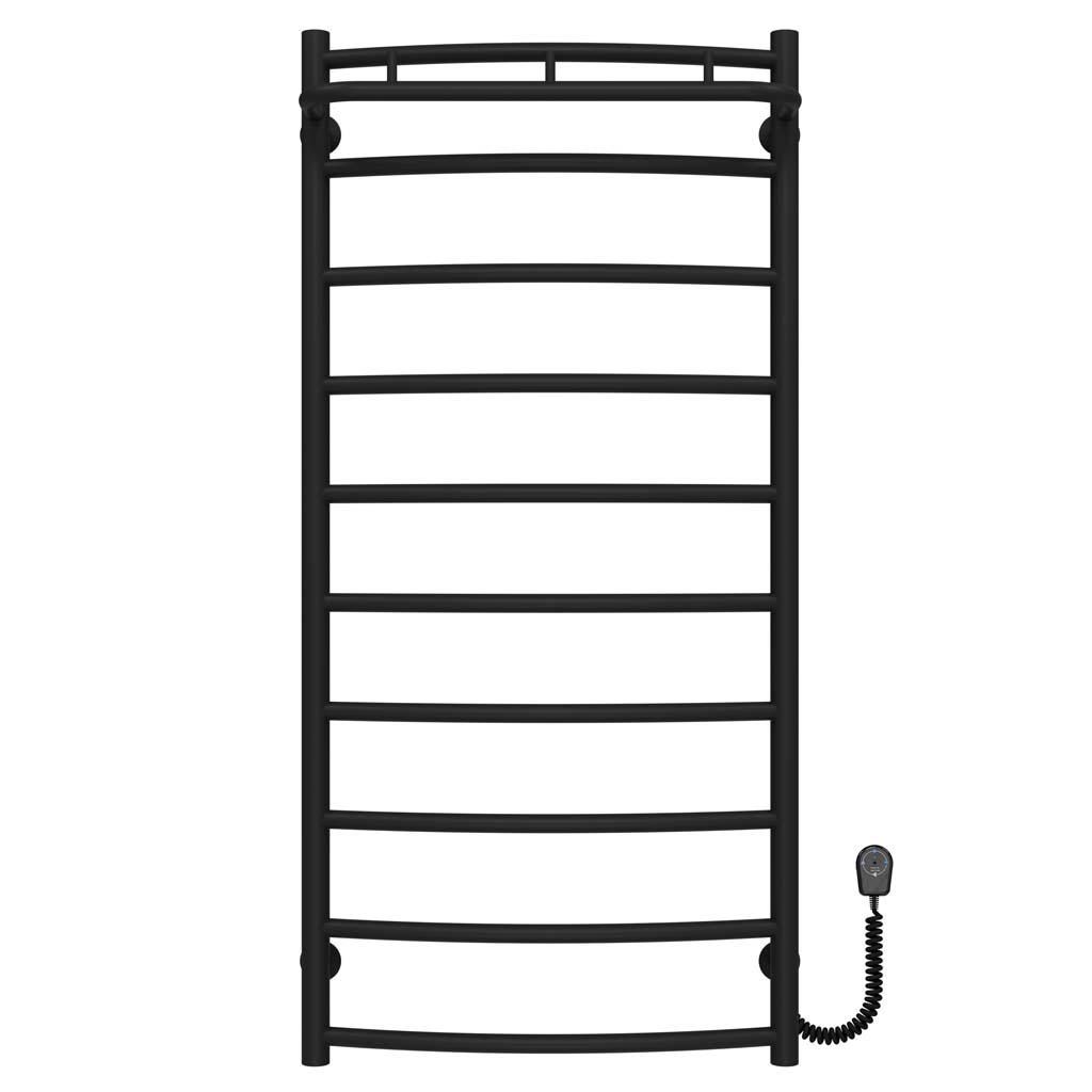 Полотенцесушитель электрический Deffi Классик N П10 EF16 правое подключение нержавеющая сталь 500х1100 мм Черный (C.KN.110.50.10.EBR5)