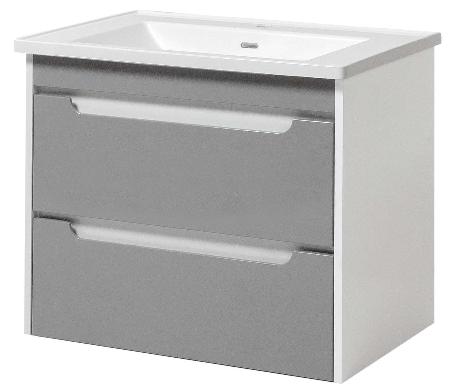 Тумба ЮВВІС Valencia ТП-2 Д 60 см з умивальником Канте зі штучного каменю Grey (14770247)