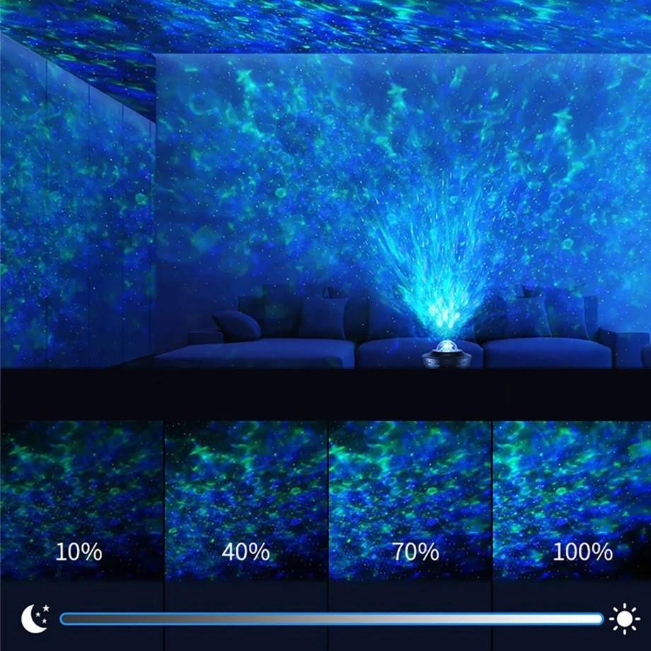 Нічник проектор зоряного неба Rias KK-790 Bluetooth з пультом 6 W Black (3_04539) - фото 7 Нічник проектор зоряного неба Rias KK-790 Bluetooth з пультом 6 W Black (3_04539) - фото 7