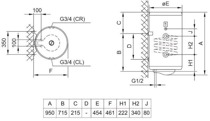 Бойлер комбінований TIKI Prime CL 100 л лівий - фото 3 Бойлер комбінований TIKI Prime CL 100 л лівий - фото 3