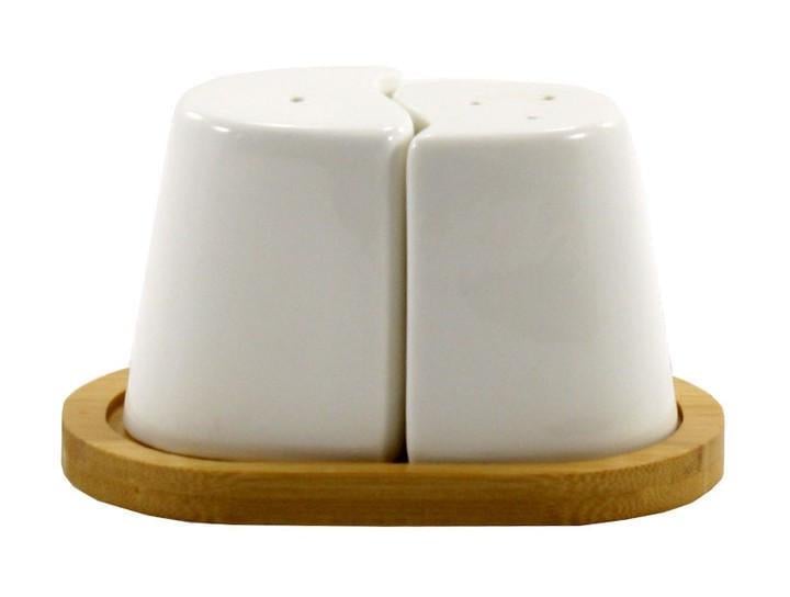 Набор для специй фарфоровый Interos солонка/перечница на бамбуковой подставке (PJ01365) Набор для специй фарфоровый Interos солонка/перечница на бамбуковой подставке (PJ01365)