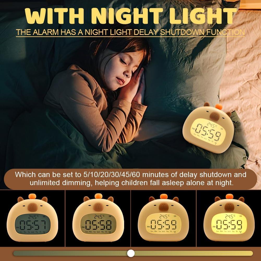 Часы настольные с будильником Капибара аккумуляторные с подсветкой (2462849726) - фото 4 Часы настольные с будильником Капибара аккумуляторные с подсветкой (2462849726) - фото 4