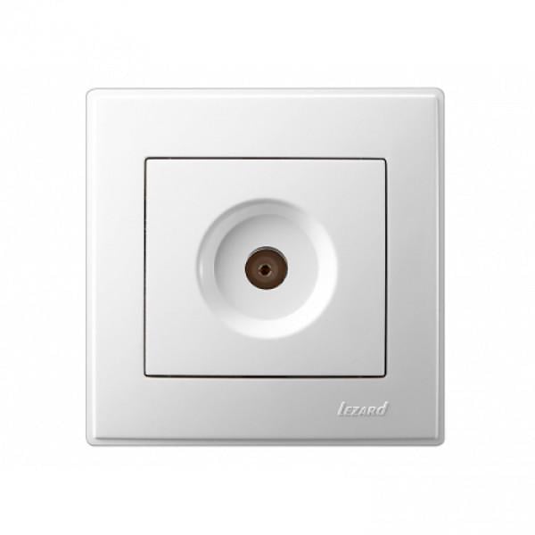 Розетка ТВ прохідна Lezard Lesya Білий
