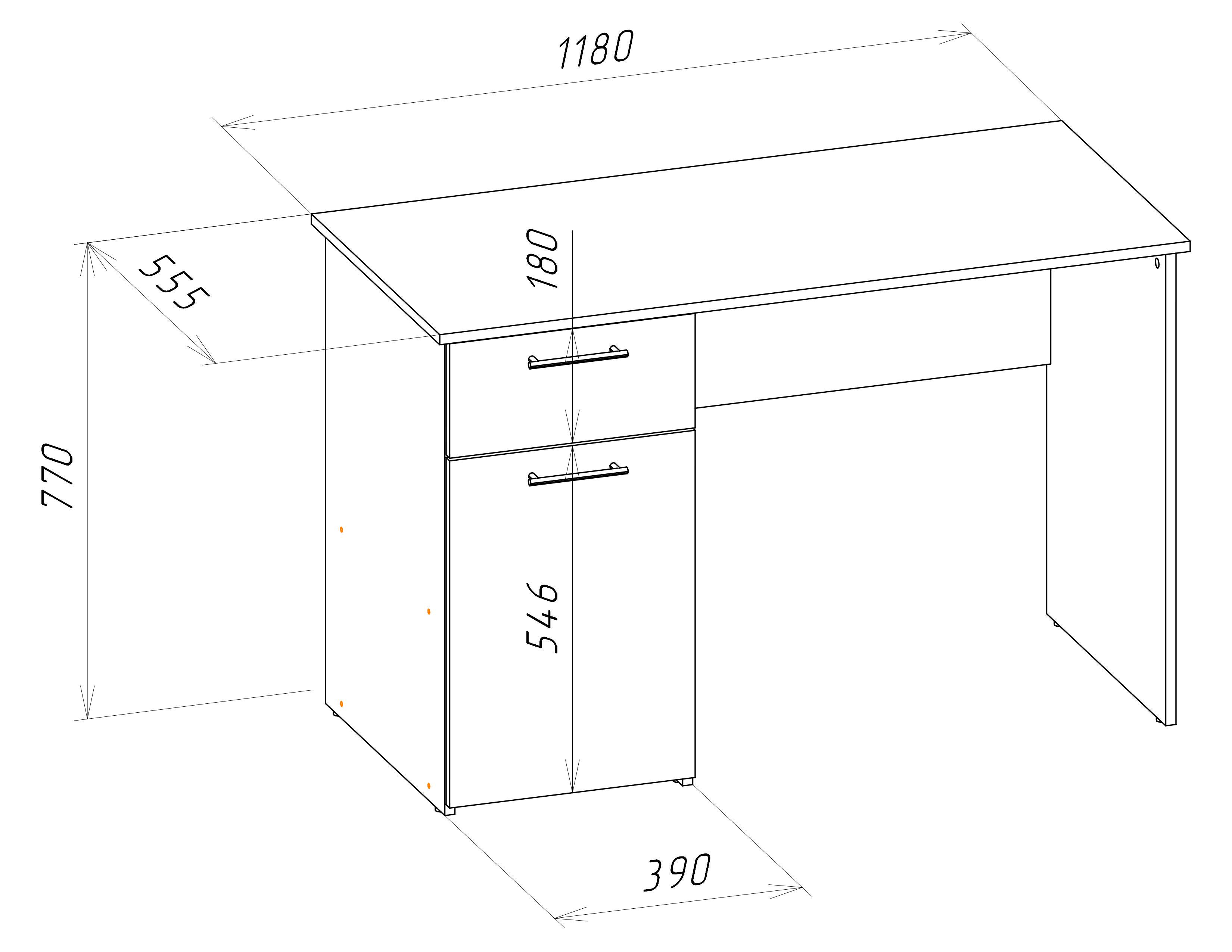 Стол компьютерный/письменный Win Мебель Детройт Дуб Артизан/Графит (27734171) - фото 3 Стол компьютерный/письменный Win Мебель Детройт Дуб Артизан/Графит (27734171) - фото 3