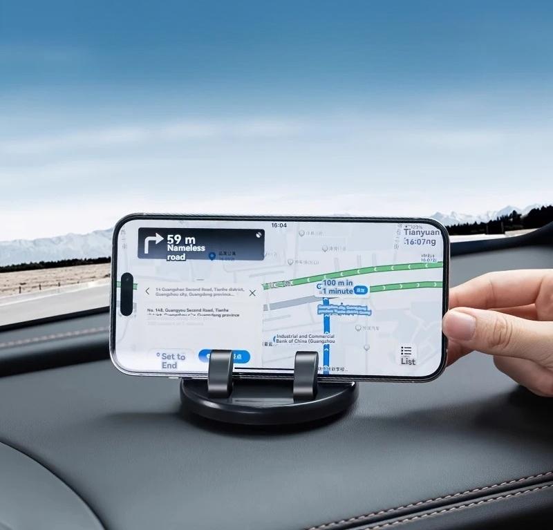 Автодержатель с поворотной основой самоклеящийся с функцией автовизитки на приборную панель 8,5 см Черный (D-0088) - фото 3 Автодержатель с поворотной основой самоклеящийся с функцией автовизитки на приборную панель 8,5 см Черный (D-0088) - фото 3