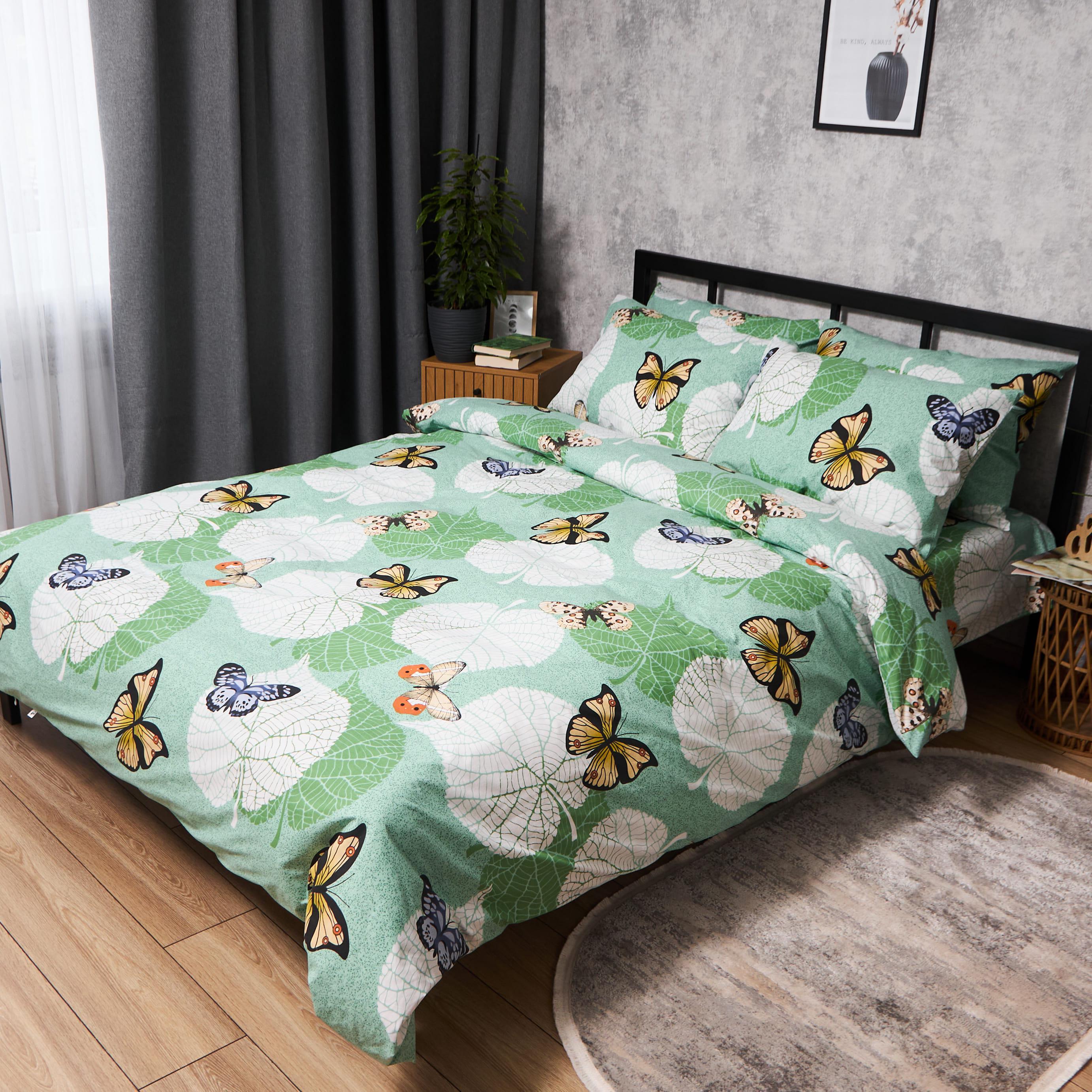 Комплект постельного белья Moon&Star Бязь Gold Люкс Butterfly Garden двуспальный 175х210 см наволочки 2 шт. (MS-820010507)