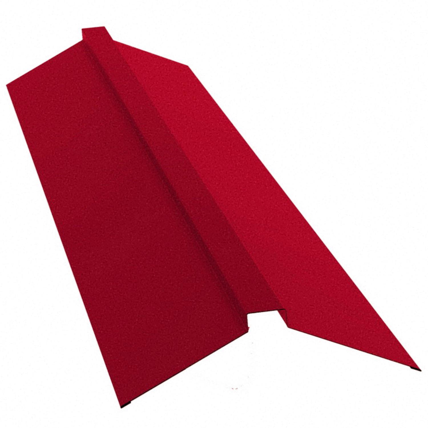 Планка конек фигурный Partner 110х30х110х2000 с матовым покрытием Ral 3011 мат Красный (376287468)