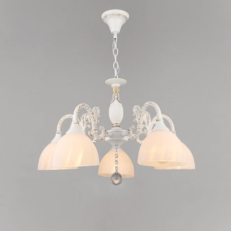 Люстра підвісна Light House SRS-16392/5 на п'ять ламп Білий/Золото