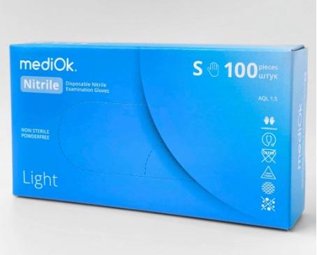 Медицинские перчатки нитриловые MediOk S 100 шт. (MediOk-S)