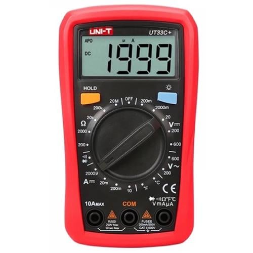 Мультиметр с щупами UNI-T UT33C Plus Красный (13379139)