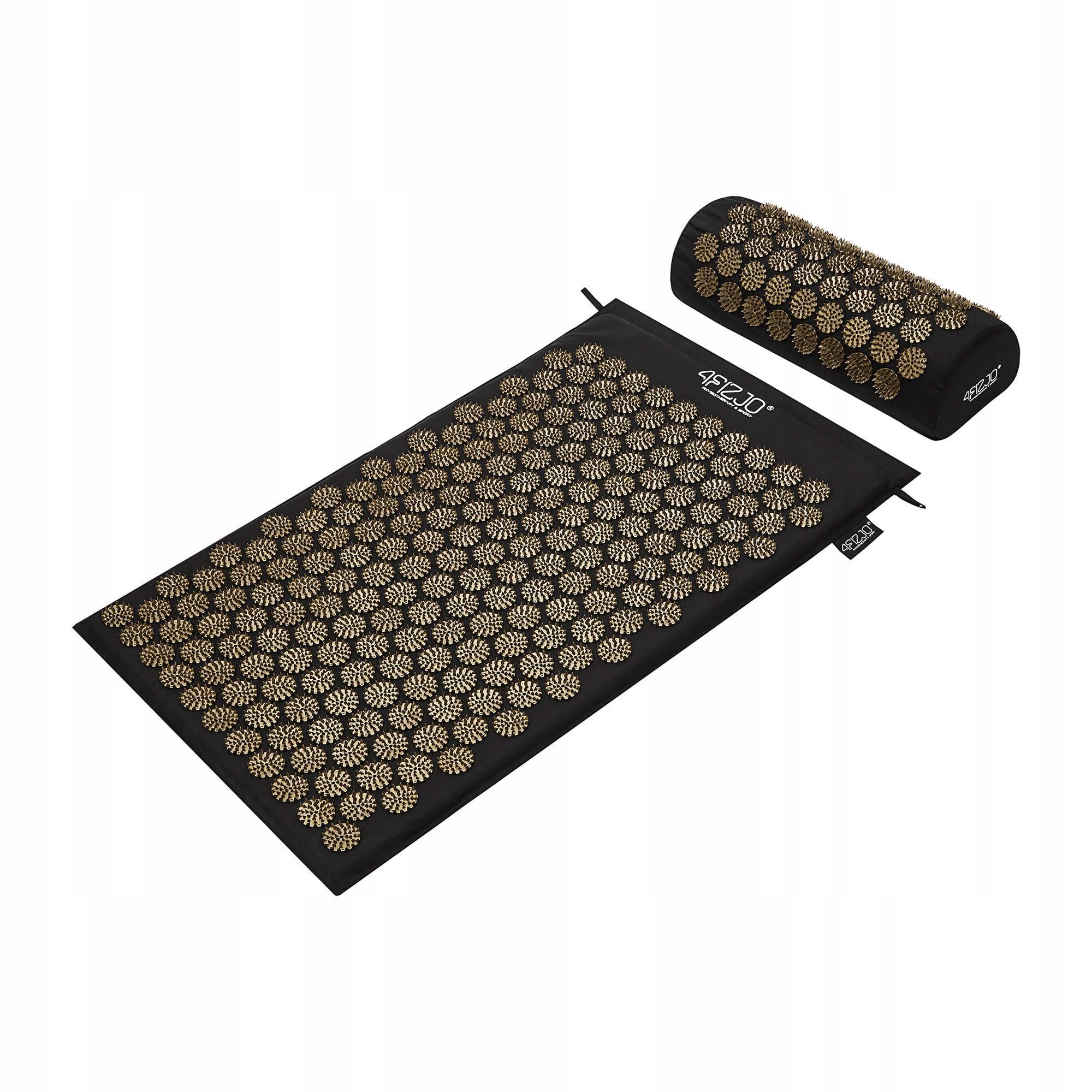 Коврик акупунктурный с валиком 4fizjo Classic Mat Black/Gold (P-5907739314987)