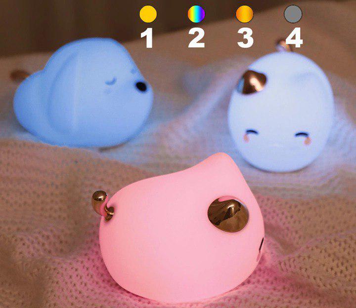 Ночник детский BASEUS Cute Series Kitty Silicone с встроенным акуумулятором 1100 mAh White (DGAM-A02) - фото 11