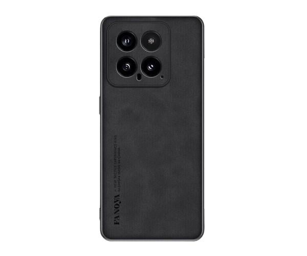 Кожаный чехол - накладка Fanoya для Xiaomi 14 Черный