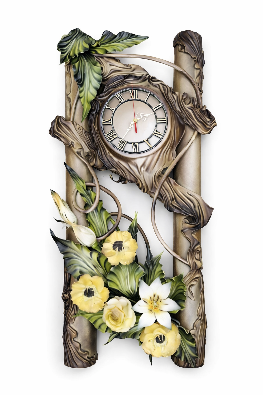 Часы настенные кожаные 40x85 см (0905.001)