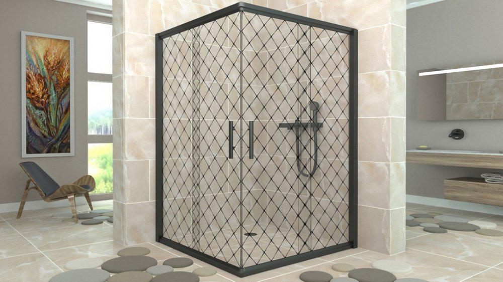 Душевая кабина Aquanil Unimar Diamante Ромбик 100х80х190 см (Unimar100x80Diamante)