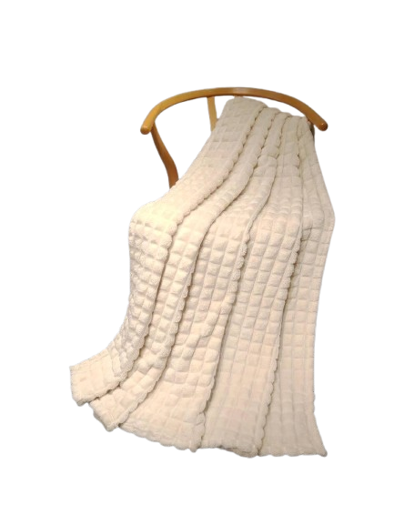 Плед крокодил полуторный 150х200 см Молочный (П4К-al-krokodil-008)