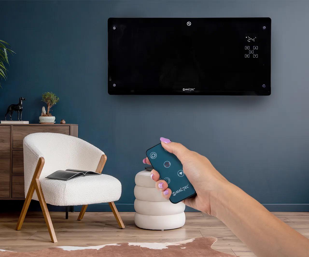 Обігрівач скляний конвекційний Maltec Eco з термостатом та пультом 2000 Вт (CH7000) - фото 8