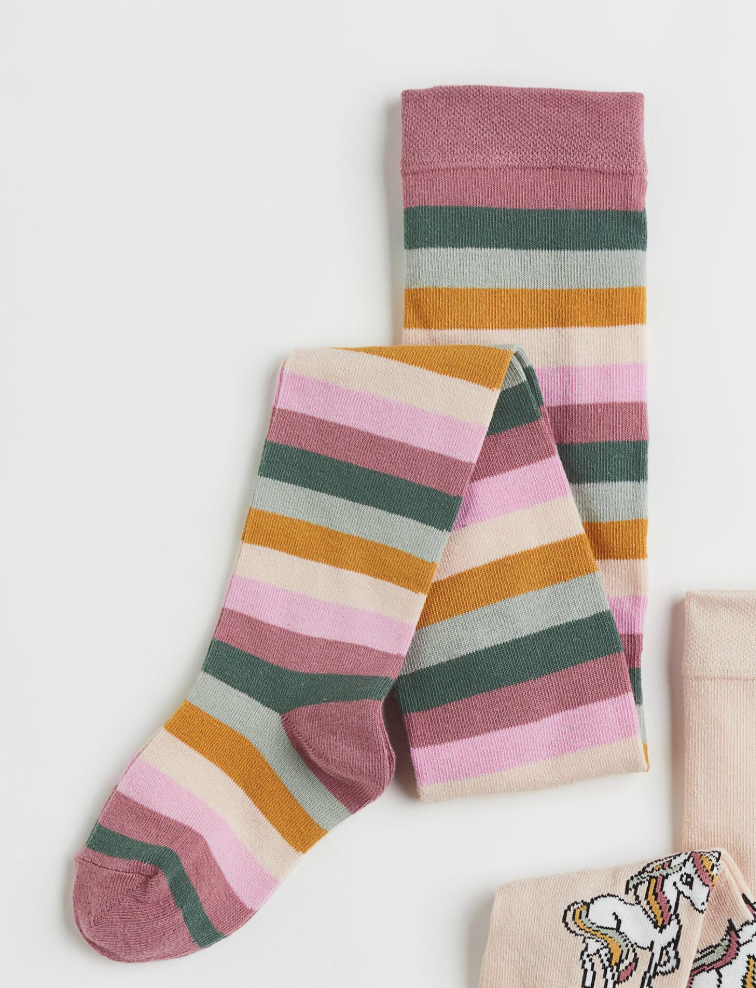 Колготки Смужки 134-140 см Рожевий (619739П)