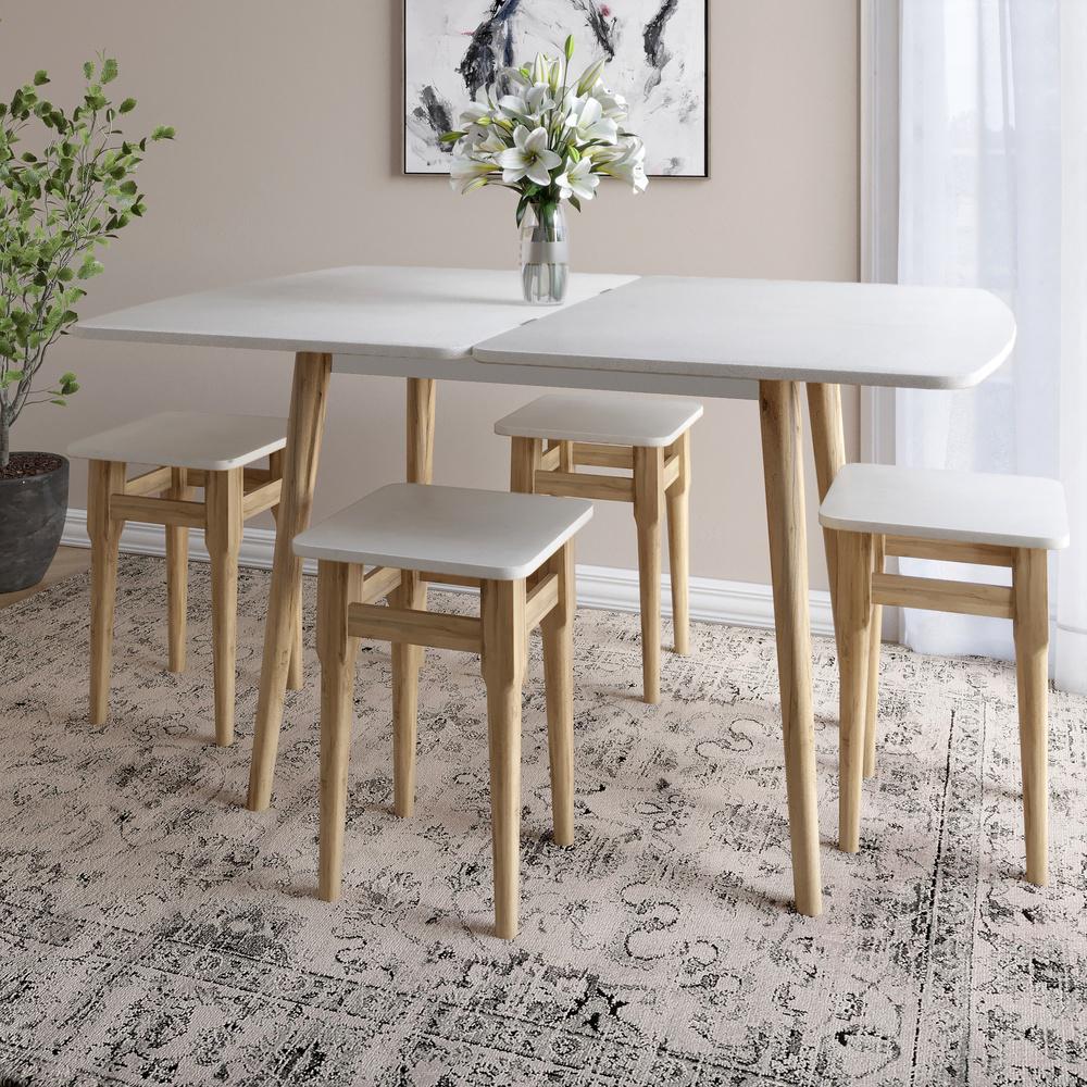 Обеденный стол Lion Майами-3 раскладной деревянный 90х60/90х120 см Бетон Style (000-000-2600)