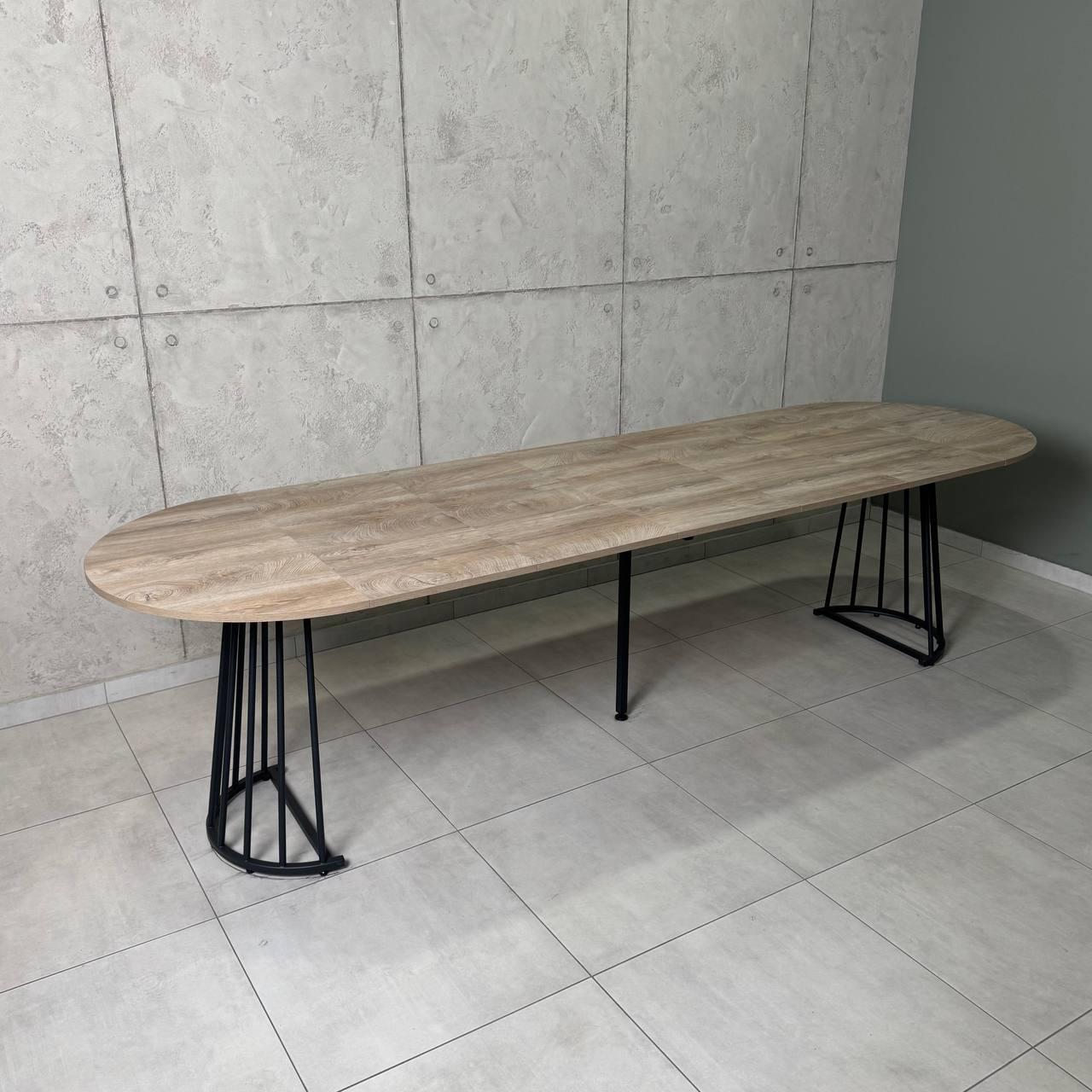 Стол кухонный раздвижной Grace УТП028007 Loft 3,5 м Дуб эндгрейн /Черный мат