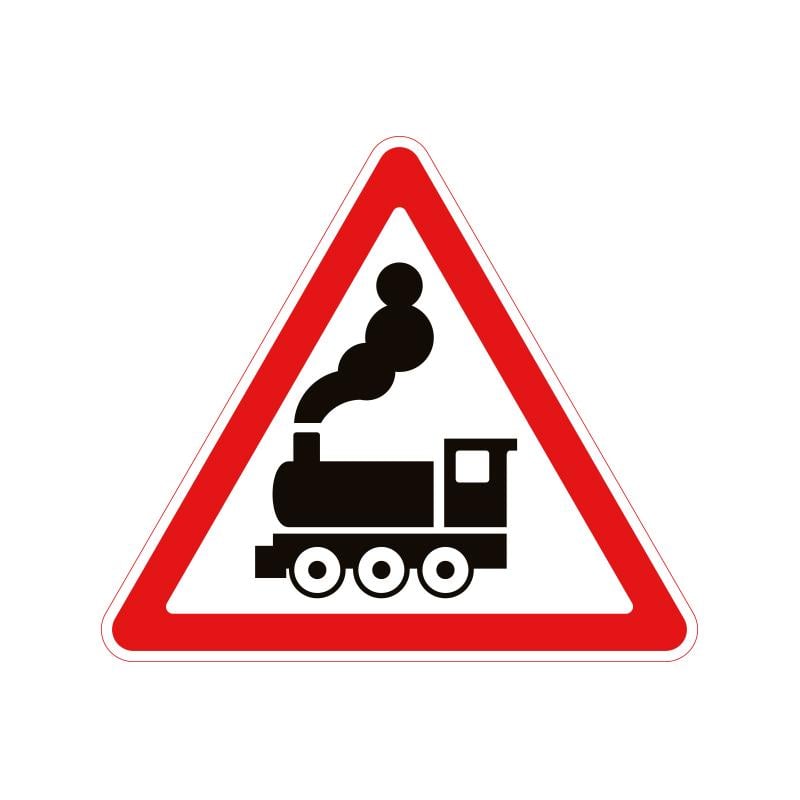 Дорожный знак 1.28 Железнодорожный переезд без шлагбаума ДСТУ 4100:2002. 700 мм