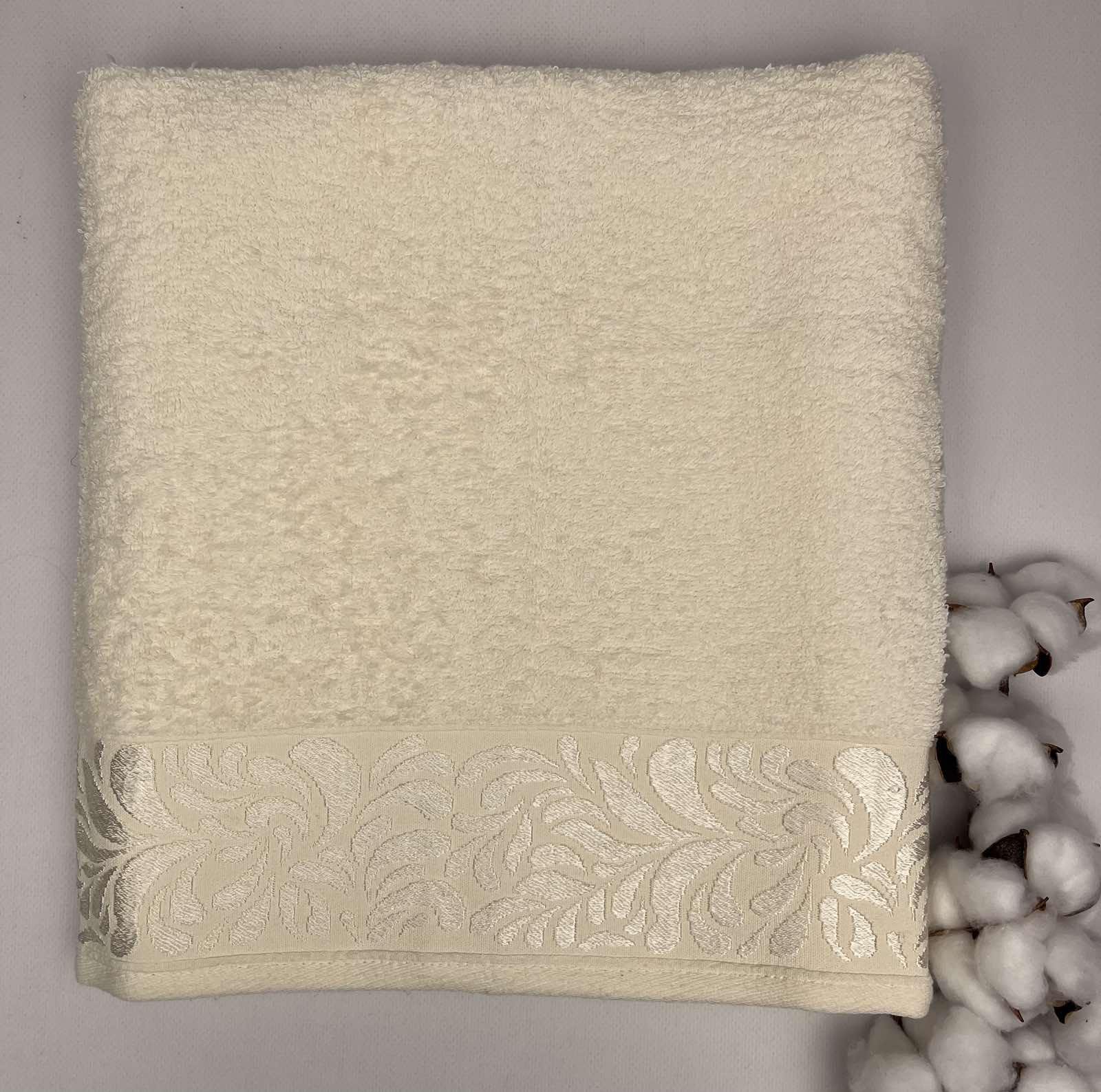 Рушник Cottonize cod 412 70х140 см Молочний (CN24576) - фото 1 Рушник Cottonize cod 412 70х140 см Молочний (CN24576) - фото 1