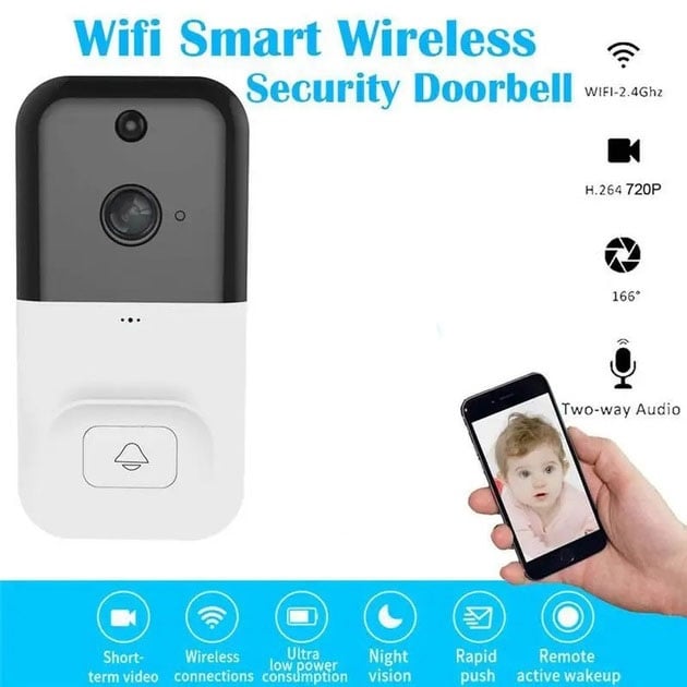 Відеодомофон Smart Doorbell X5 Wi-Fi відеокамера дверного дзвінка (23678505) - фото 3