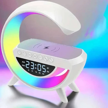 Годинник настільний G-Smart RGB BT-3401 з бездротовою зарядкою з Bluetooth-динаміком (23142423423) - фото 3