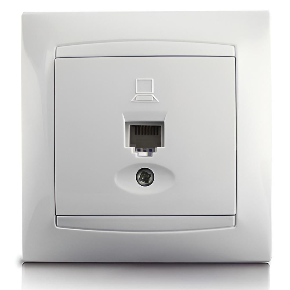 Розетка комп'ютерна Lemanso Сакура Білий (LMR1028)