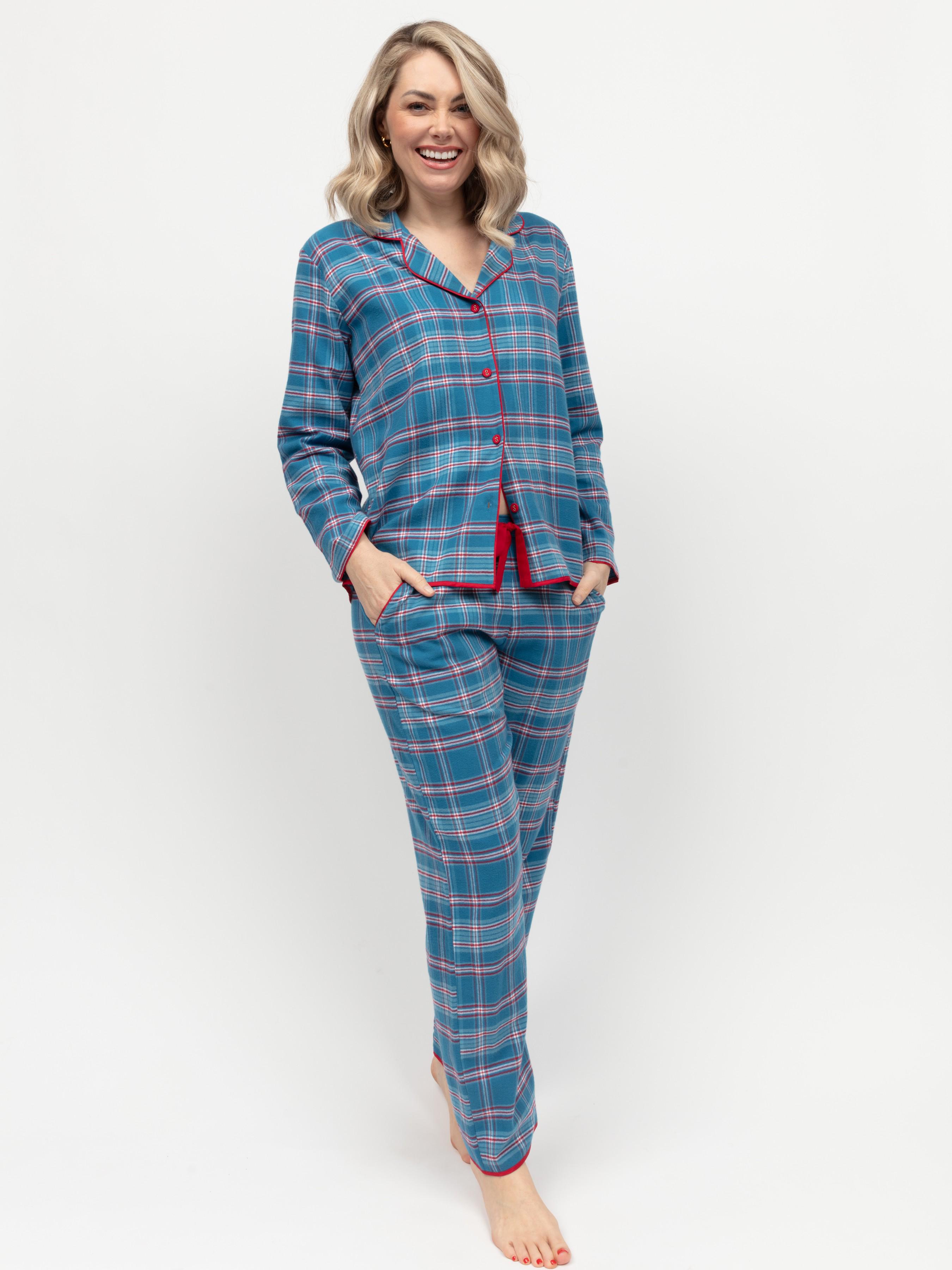 Пижама женская CYBERJAMMIES Montana 0495-0496 18/2XL Синий в клетку (5051877527751)