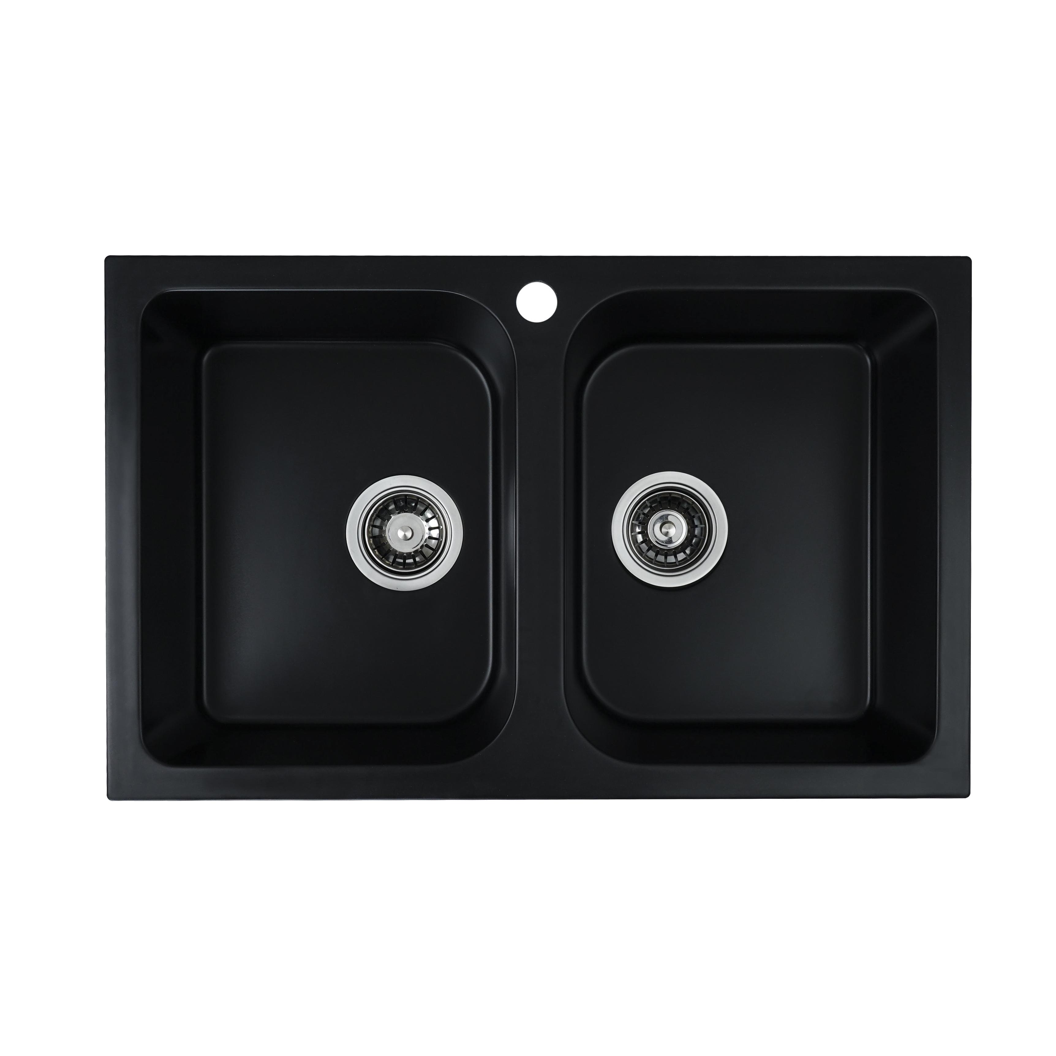 Мойка для кухни Platinum 7648W Twin гранит глянец Черный (000024936) Мойка для кухни Platinum 7648W Twin гранит глянец Черный (000024936)