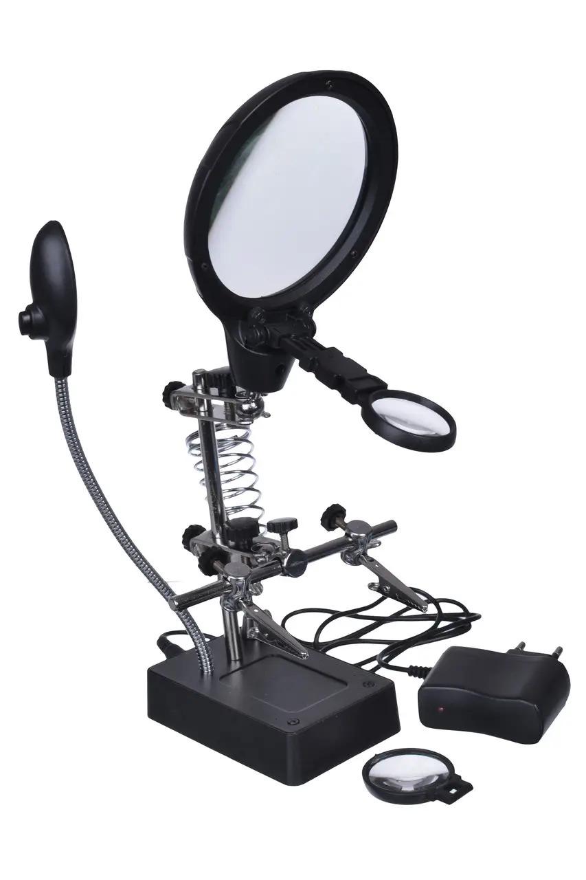 Третья рука для пайки Zhongdi ZD-126-3 LED универсальна Черный - фото 5