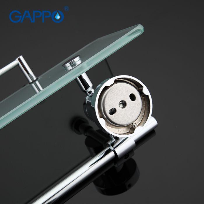 Полка с держателем для полотенец Gappo G1807-4 580х120 мм - фото 5 Полка с держателем для полотенец Gappo G1807-4 580х120 мм - фото 5