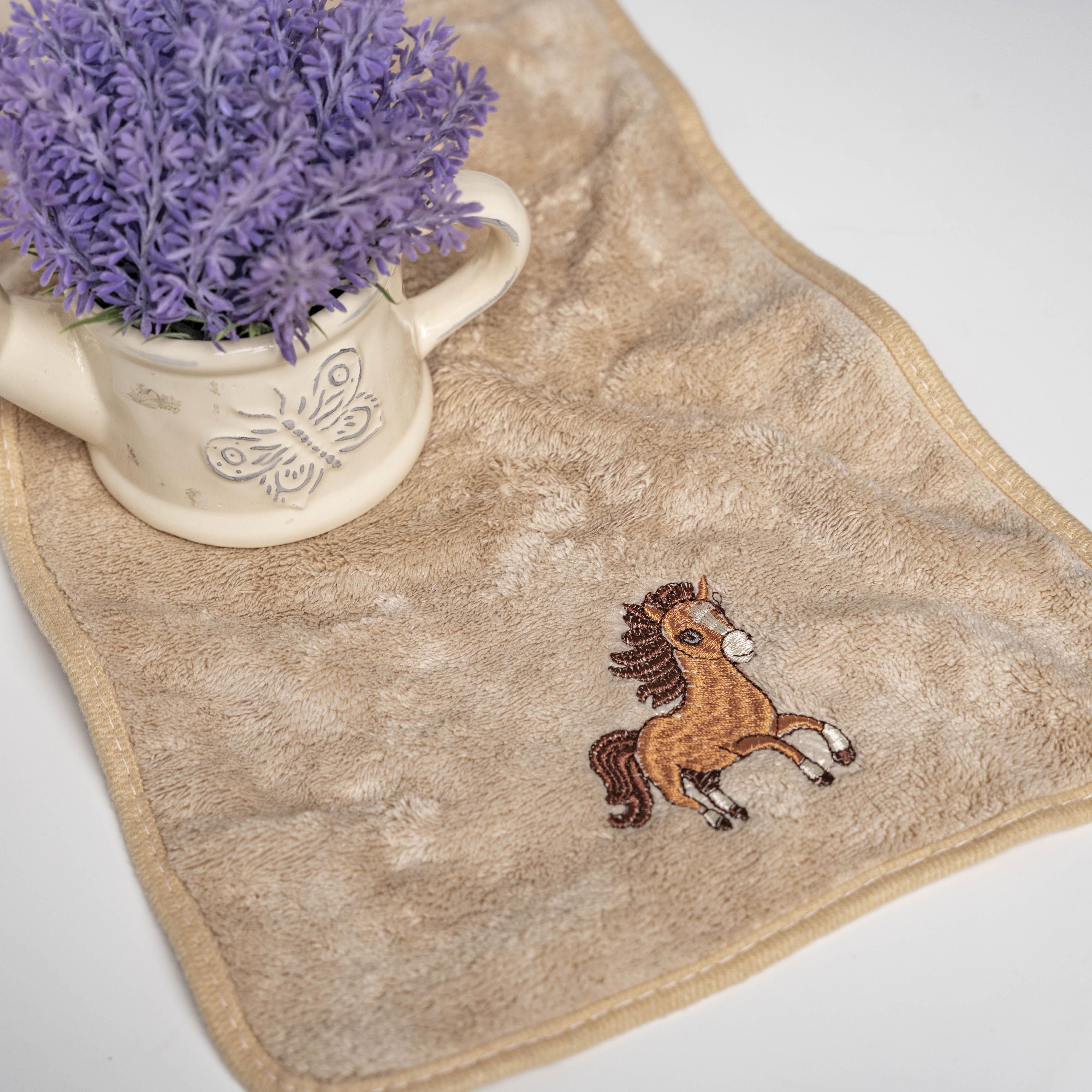 Рушник кухонний Коні 25x50 см Бежевий (88804)
