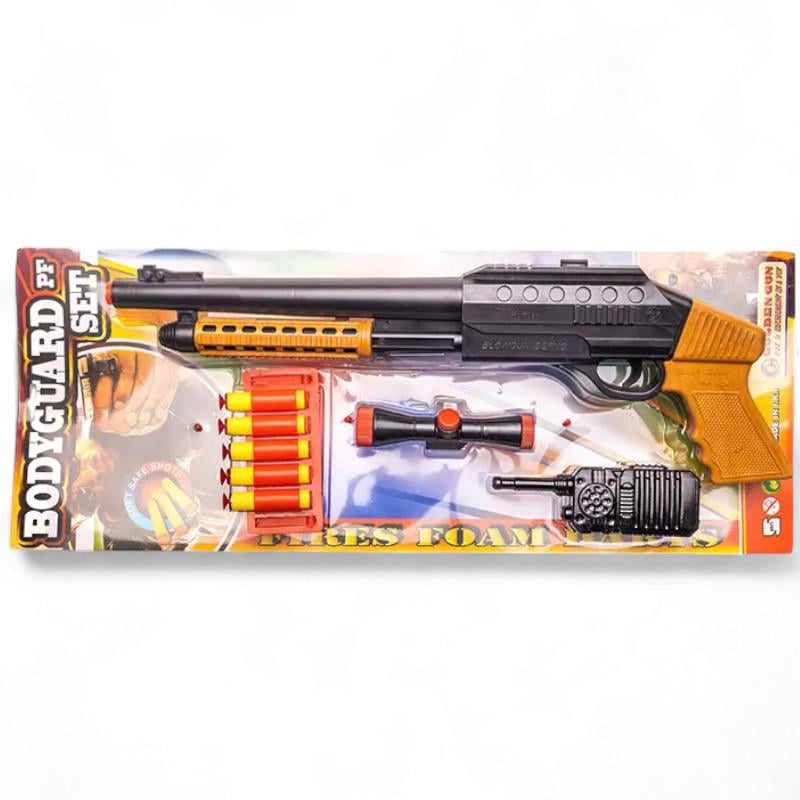 Набор игрушечный Бодигард PF м мягкие пули/оптический прицел/рация и граната (921)