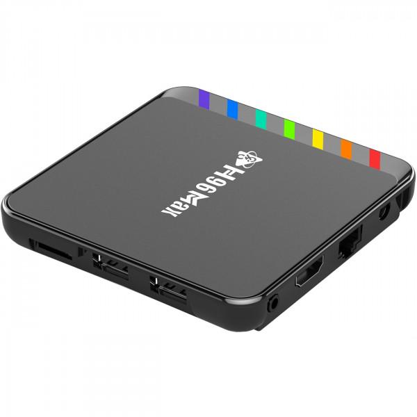 Смарт-приставка для телевізора H96 MAX W2 2/16 Гб Amlogic S905W2 Android 11 WiFi 2,4G+5G BT5,0 LAN:100M Black (W2_2GB/16GB) - фото 2
