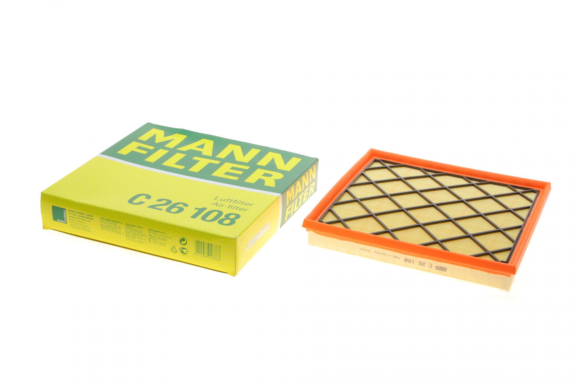 Фильтр воздушный Mann-Filter для Chevrolet Cruze 1,6/1,8 09-/Opel Astra 1,4-1,6 16V 09-15/2,0 16V 12-/Zafira 1,8 11- (C 26 108) Фильтр воздушный Mann-Filter для Chevrolet Cruze 1,6/1,8 09-/Opel Astra 1,4-1,6 16V 09-15/2,0 16V 12-/Zafira 1,8 11- (C 26 108)