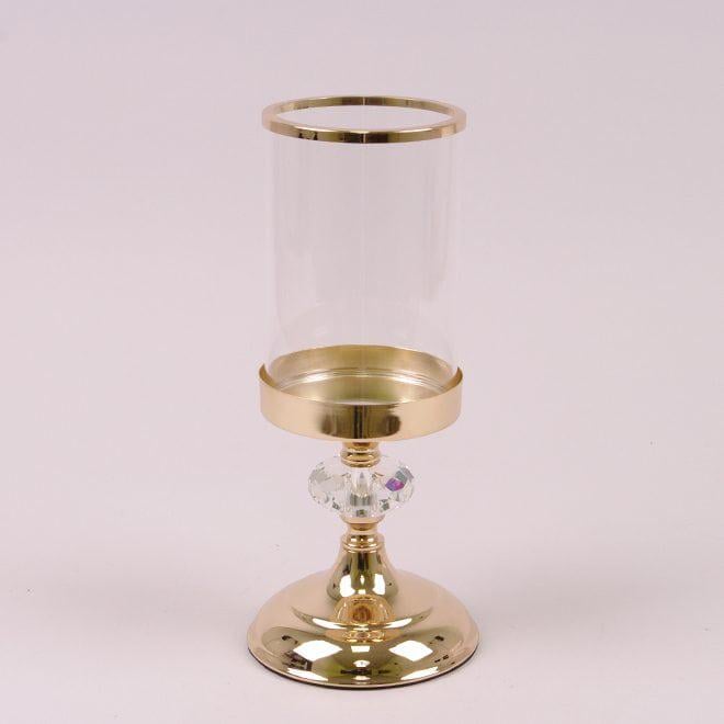 Підсвічник металевий Flora 28 см Золотий (36726)