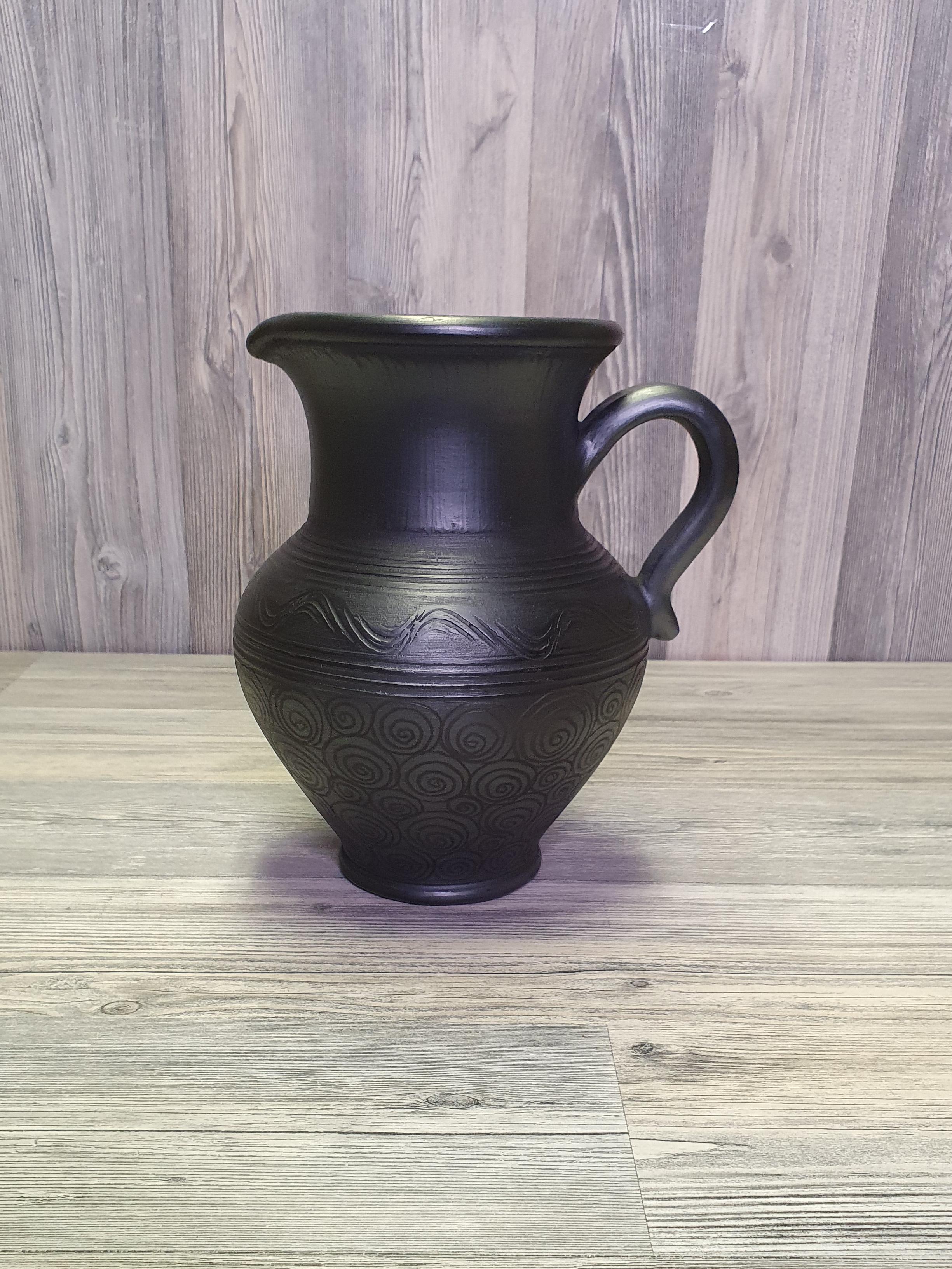 Кувшин из черной глины (5282) - фото 2 Кувшин из черной глины (5282) - фото 2