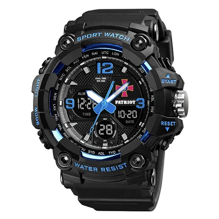 Наручные часы Patriot 006BUSU ВСУ с коробкой Черный/Синий
