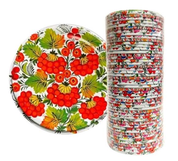 Кришка для консервації Петриківський розпис ПП20 СКО 150 шт. (9005)