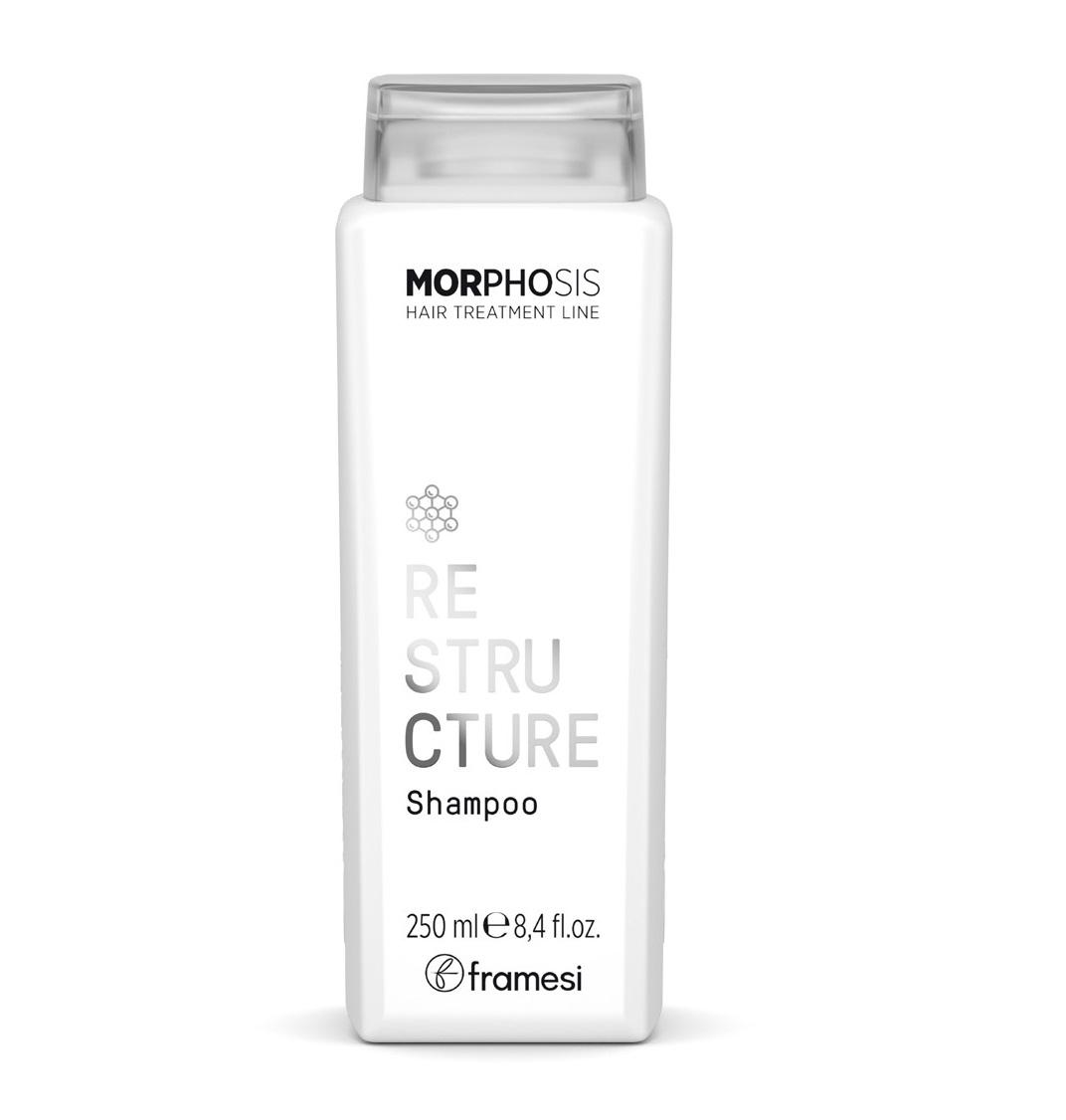 Відновлюючий шампунь для пошкодженого волосся з рисом та пептидами Morphosis Restructure Shampoo Framesi 250 мл (8059606681290)